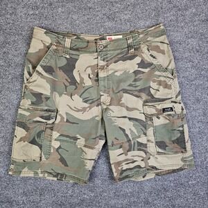 Wrangler Camo Cargo Shorts Mens 40 Relaxed Fit Loose Utility Outdoors Green Army